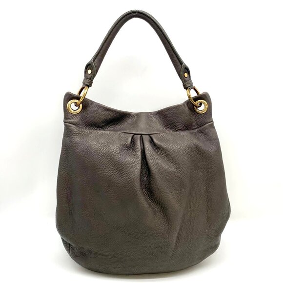 Marc Jacobs Grey Pebbled Leather Classic Q Hillier Hobo Bag - Picture 2 of 12